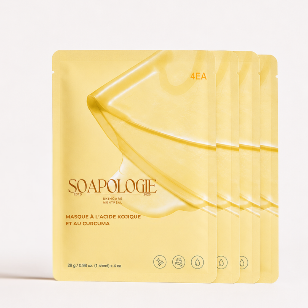 Masques au curcuma & acide kojique — un soin anti-taches pour un teint lumineux et unifié