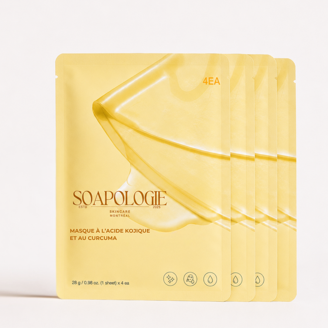 Masques au curcuma & acide kojique — un soin anti-taches pour un teint lumineux et unifié