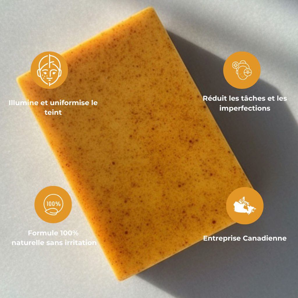 Savon au curcuma - Peaux ternes & à imperfections