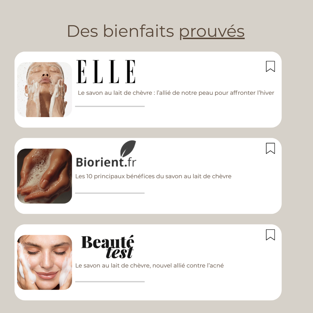 Savon au lait de chèvre  Peaux sensibles & à imperfections